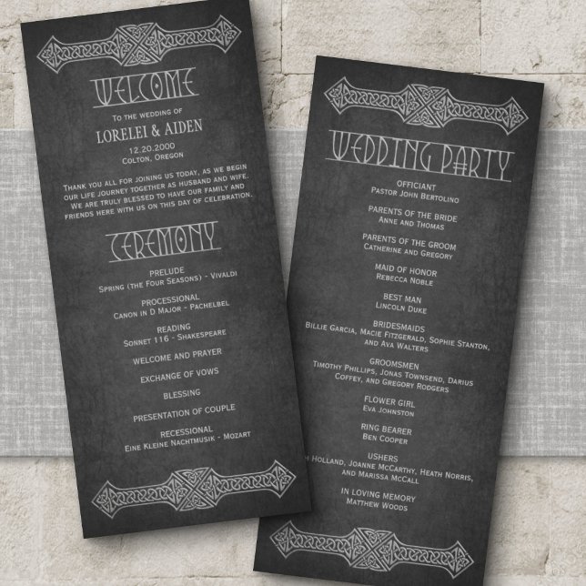 Viking Celtic Gamer Wedding Programme (Créateur téléchargé)