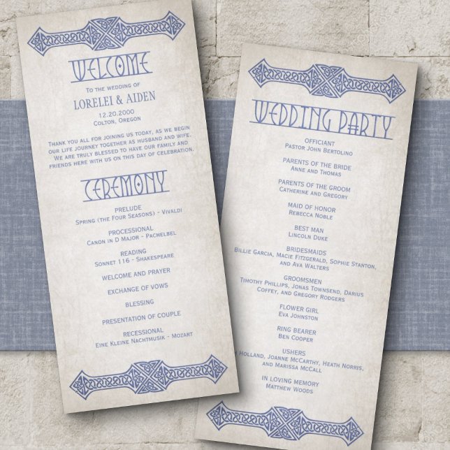 Viking Celtic Gamer Wedding Programme (Créateur téléchargé)