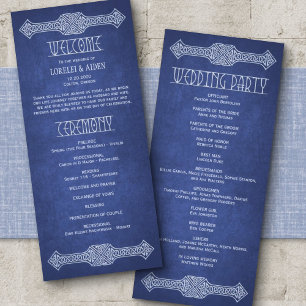 Viking Celtic Gamer Wedding Programme