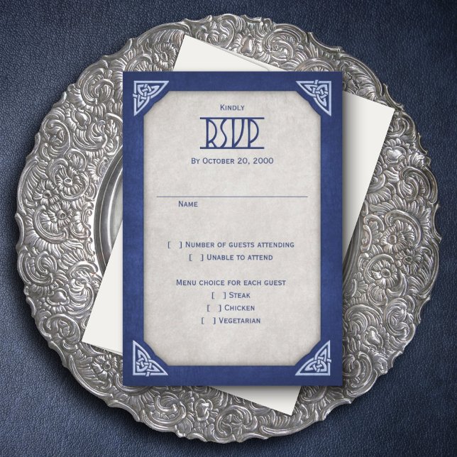 Viking Celtic Gamer Wedding RSVP Card (Creator Uploaded)