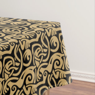 Viking Celtic Intertwining Animal Pattern Tablecloth