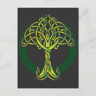 Viking Celtic Knotwork Tree of Life Postcard