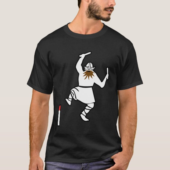 Viking chess  Viking attack the Kubb king on T-Shirt (Front)