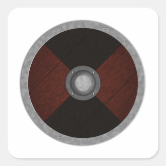Viking Circle Shield Square Sticker
