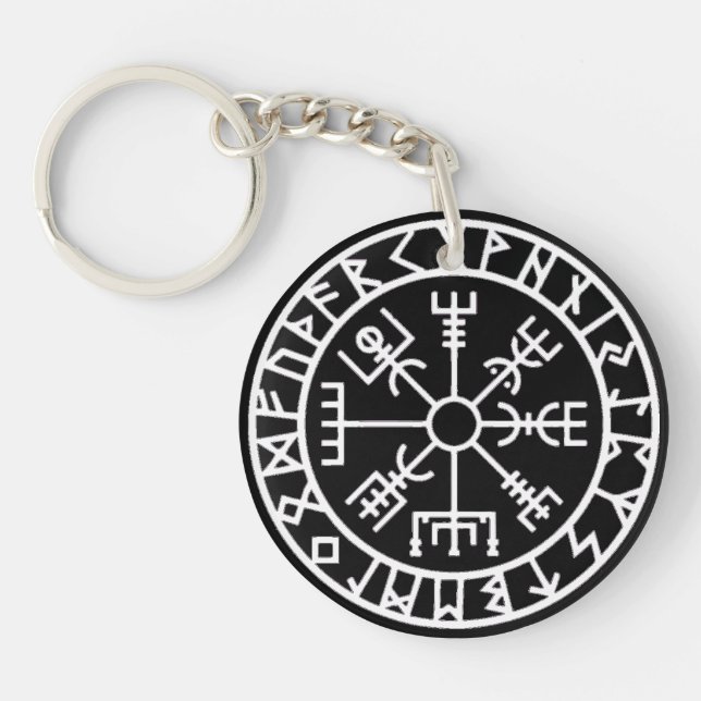 Viking Compass Keychain (Front)
