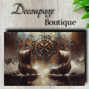 Viking Compass Navigation Decoupage Tissue Paper