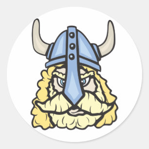 Viking!  Customizable! Classic Round Sticker