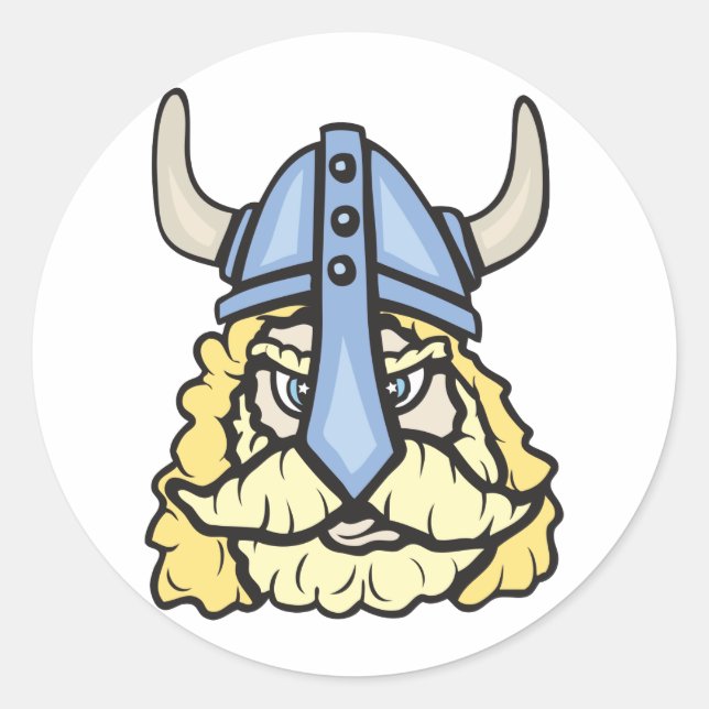 Viking!  Customizable! Classic Round Sticker (Front)