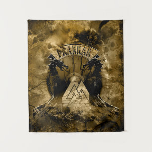 Viking Drakkar Dragons Valhalla Tapestry
