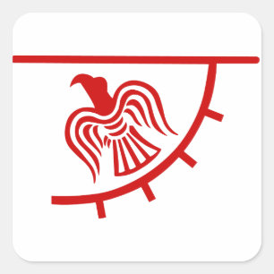 Viking Eagle Banner Square Sticker