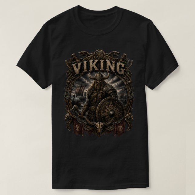 Viking Elite Warrior T-Shirt (Design Front)