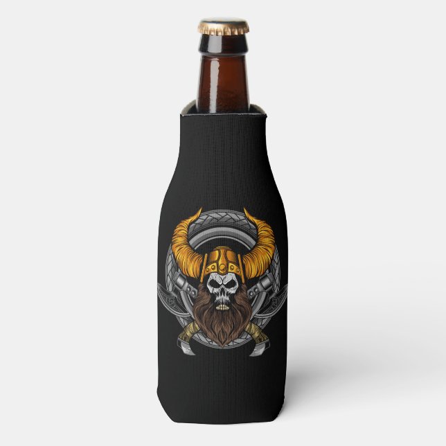 Viking Emblem Bottle Cooler (Bottle Front)