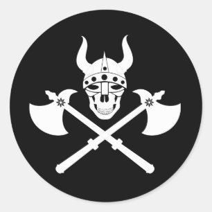 Viking emblem classic round sticker