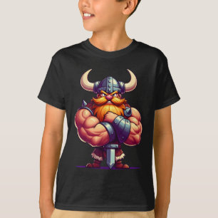 Viking Flexing Muscles Fan Lover Bodybuilding Gym T-Shirt