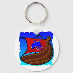 Viking Galley Ship #003 Keychain