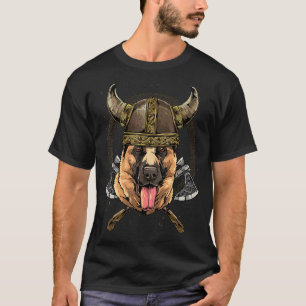 Viking German Shepherd Renaissance Norse Pagan Val T-Shirt