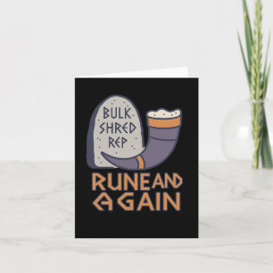 Viking Gym Rune And Gain Fitness Saying For Muscle Card