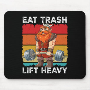 Viking Gym Weight Training Eat Trash Lift Heavy 1  Mouse Pad