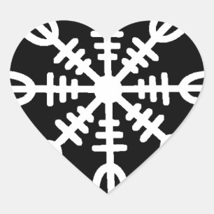 Viking Helm of Awe Heart Sticker