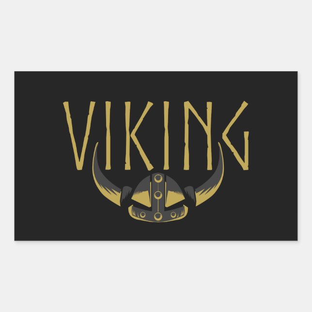 Viking Horned Helmet Stickers (Round) (Front)