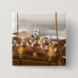 Viking Invasion Fleet 2 Inch Square Button