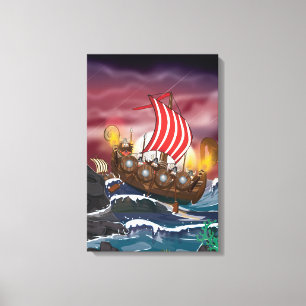 Viking Invasion Fleet Canvas Print