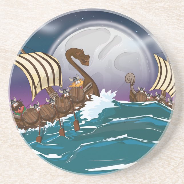 Viking Invasion Fleet Coaster (Front)