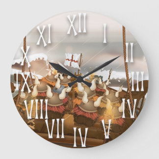 Viking Invasion Fleet Large Clock
