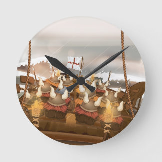 Viking Invasion Fleet Round Clock