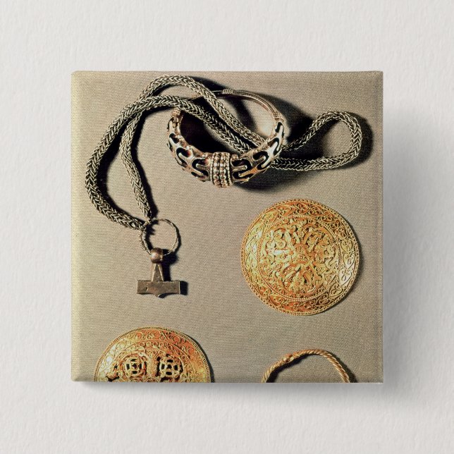 Viking jewellery TtoB LtoR 2 Inch Square Button (Front)