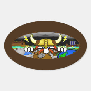 Viking Kilroy Oval Sticker