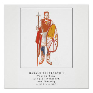 Viking King Harald Bluetooth Poster