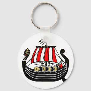 Viking Long Ship for Vikings Keychain
