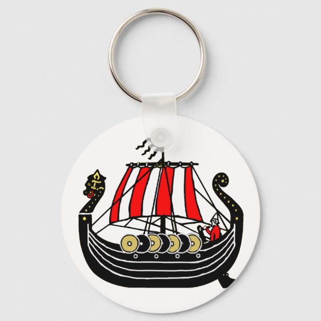 Viking Long Ship for Vikings Keychain (Front)