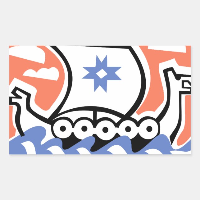 Viking Longboat Sticker (Front)