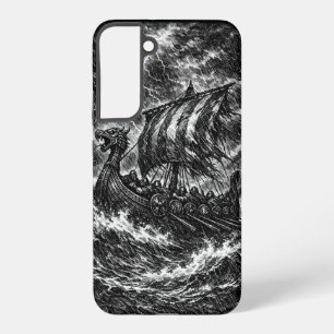 Viking Longship in the Storm — Ink Saga Art Samsung Galaxy Case