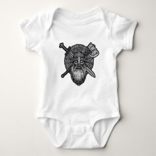 viking man germanic nordic norse runic baby bodysuit