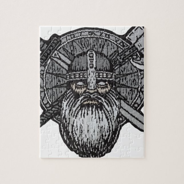 viking man germanic nordic norse runic jigsaw puzzle (Vertical)
