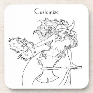 Viking Mermaid Warrior Thunder_Cove Coaster