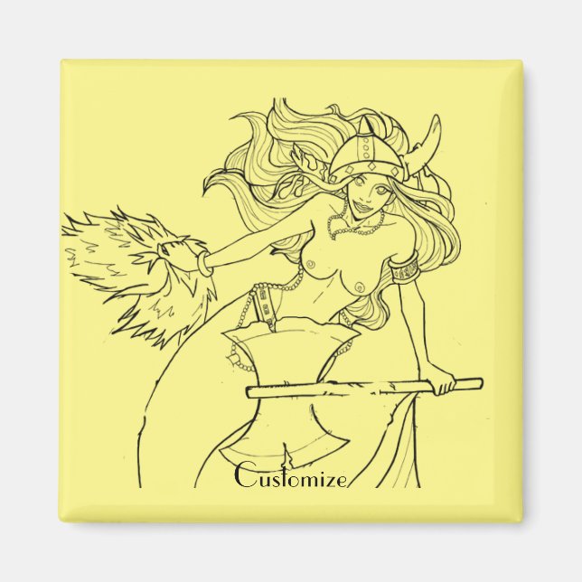 Viking Mermaid Warrior Thunder_Cove Magnet (Front)