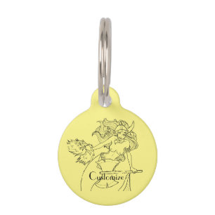 Viking Mermaid Warrior Thunder_Cove Pet Tag