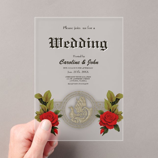 Viking mystical charm with elegant Celtic knots.  Acrylic Invitations (Insitu (Handheld))