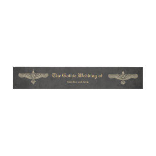 Viking mystical charm with elegant Celtic knots. Invitation Belly Band