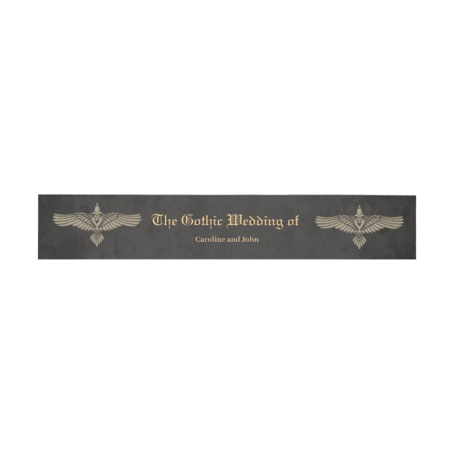 Viking mystical charm with elegant Celtic knots.  Invitation Belly Band (Flat)