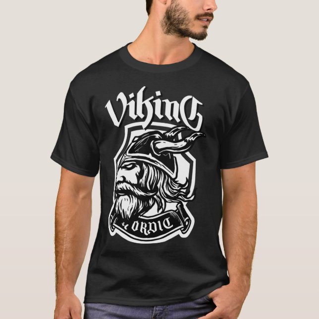 Viking Nordic  Glory for Odin & Thor Valhalla Risi T-Shirt (Front)
