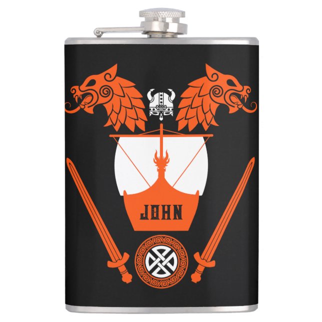 Viking Norsemen Hip Flask (Front)