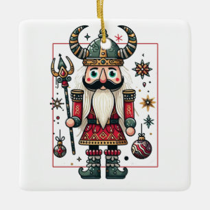 Viking Nutcracker Ceramic Ornament