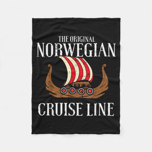 Viking Original Norwegian Cruise Line Funny Men Wo Fleece Blanket (Front)