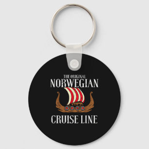Viking Original Norwegian Cruise Line Funny Men Wo Keychain