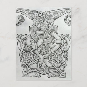 VIKING & OSEBERG KNOTWORK DESIGN POSTCARD